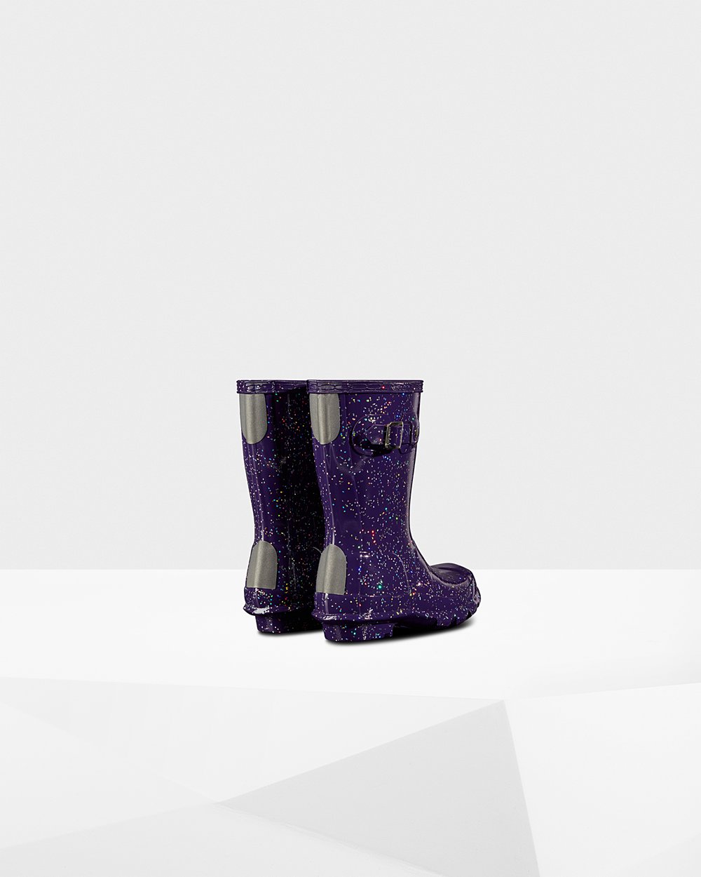 Bottes de Pluie Hunter Original Petits Giant Glitter Enfant Bleu Violette YZNXHFC-98